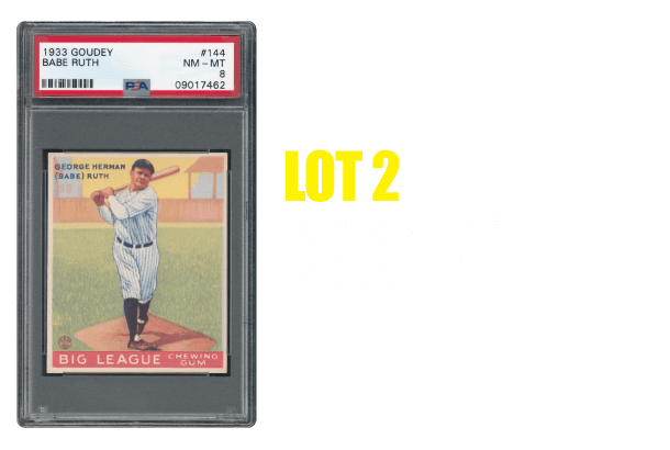 1933 Goudey #144 Babe Ruth PSA 8 NM-MT