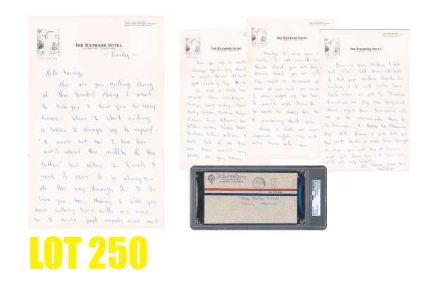 1951 Postmarked Handwritten Letter from Rookie New York Yankee Mickey Mantle to Merlyn, His Future Wife PSA LOAs for both Letter and Envelope