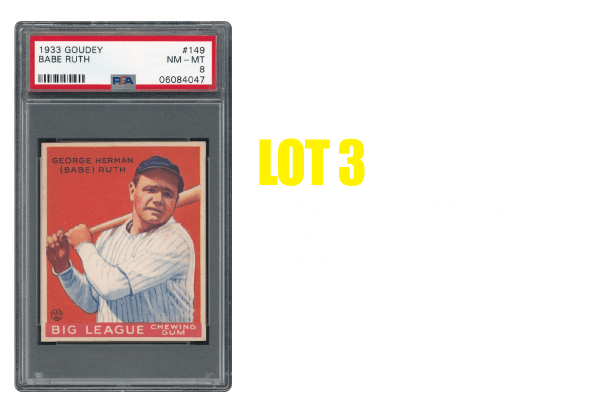 1933 Goudey #149 Babe Ruth PSA 8 NM-MT