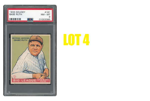 1933 Goudey #181 Babe Ruth PSA 8 NM-MT