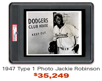 1947 Rookie Type 1 Photo of Jackie Robinson
