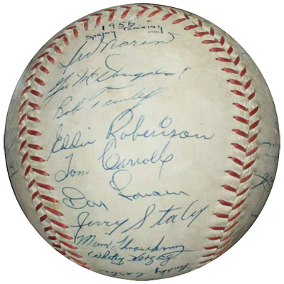 Yogi Berra - Autographed Signed Baseball co-signed by: Don Larsen