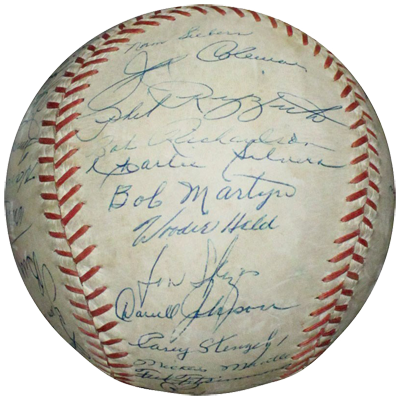 Mickey Mantle, Yogi Berra & Whitey Ford Signed OAL Baseball with