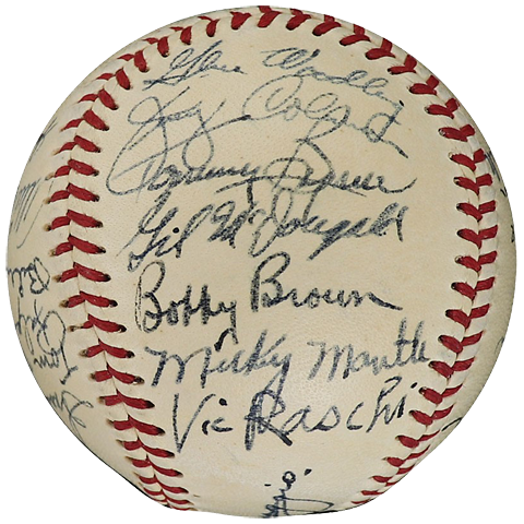 Beautiful 1948 NY Yankees Team Signed American League Baseball Joe Dimaggio  PSA - Autographed Baseballs at 's Sports Collectibles Store