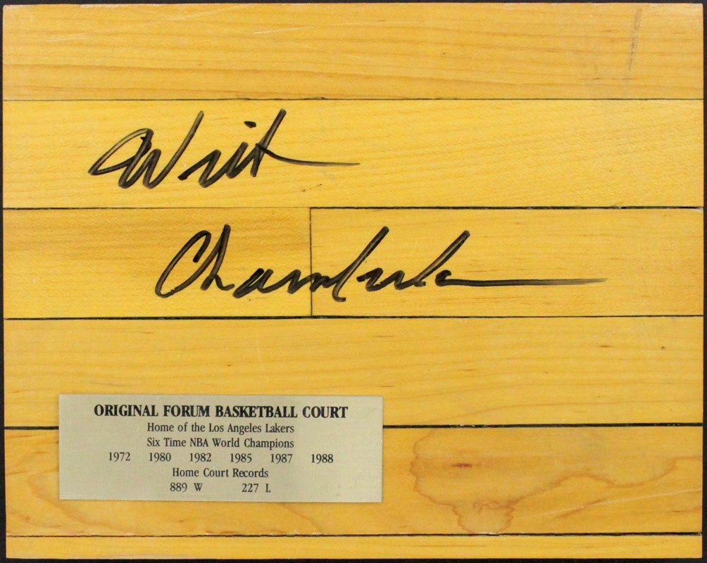 Lot Detail - WILT CHAMBERLAIN AUTOGRAPHED LOS ANGELES LAKERS HOME