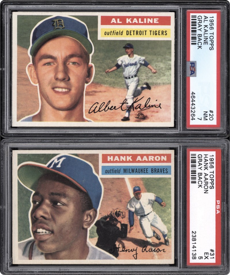 Hank Aaron Milwaukee Braves 1956 Topps Gray Back #31 Card