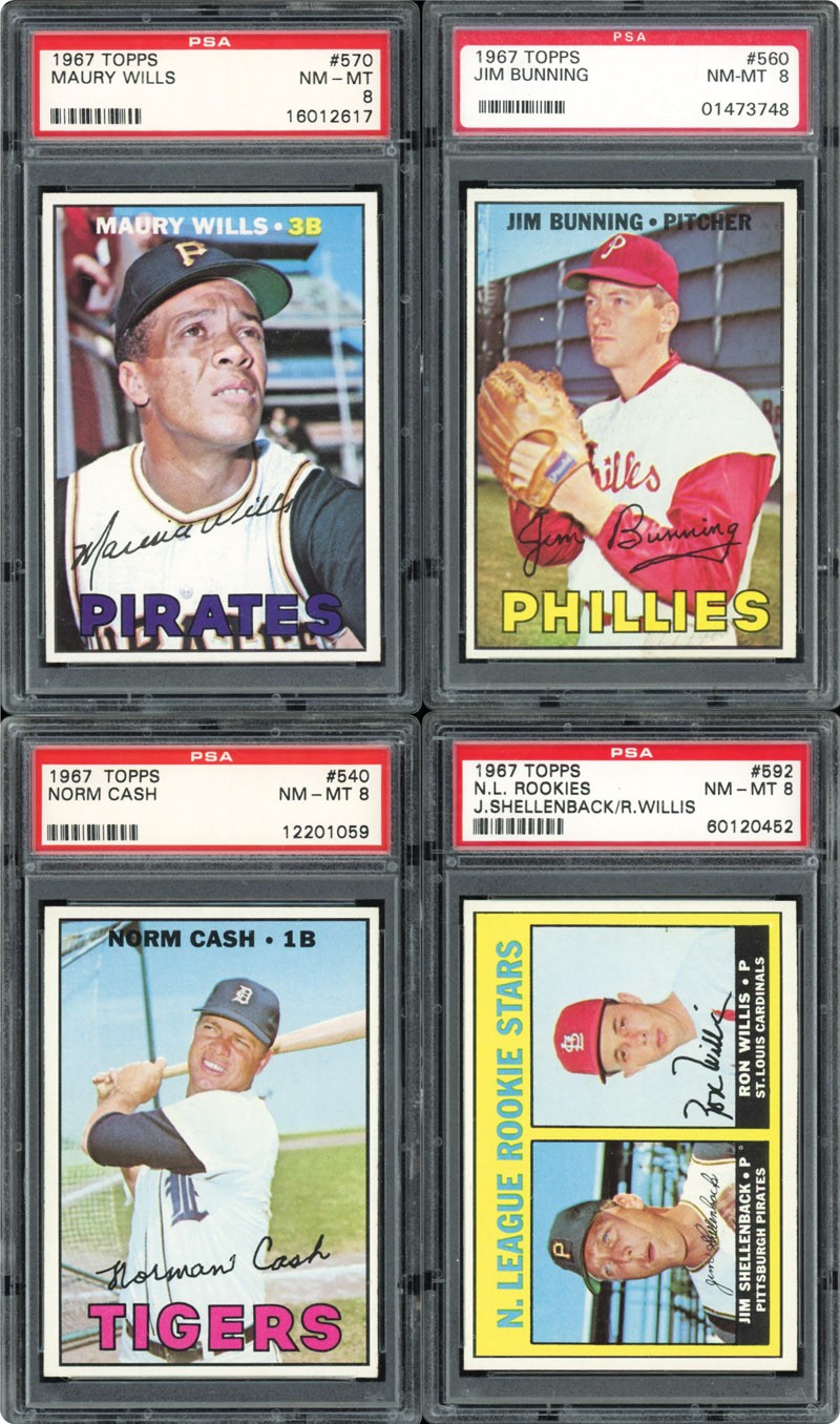 Lot # 1573: Group of 30 Different 1967 Topps Baseball Series 7 Cards ...