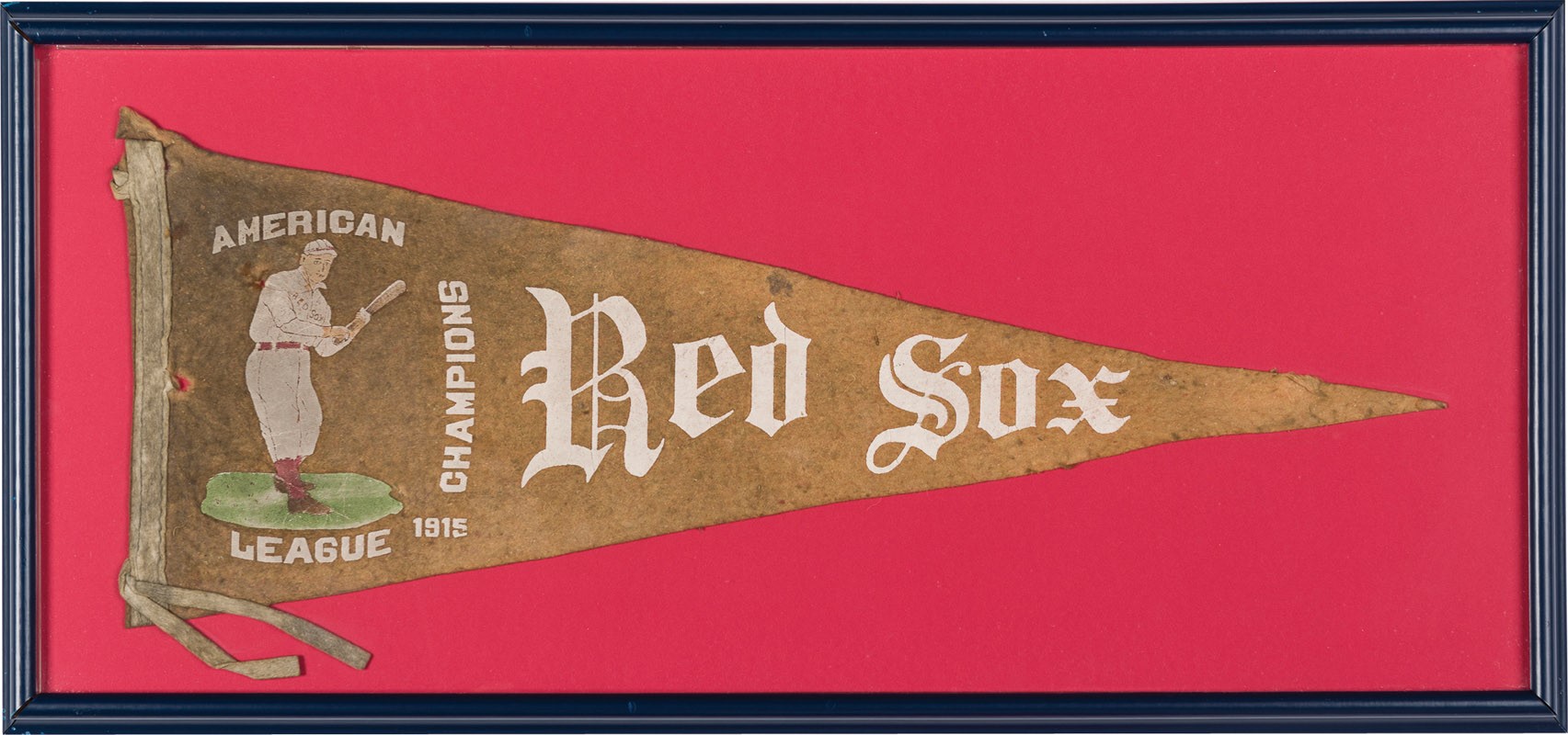 Spectacular 1915 Boston Red Sox Babe Ruth Era World Champions Baseball  Pennant