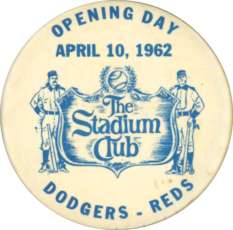 Dodgers Opening Day Ticket Stub 1962 Blue Los Angeles Dodger Stadium