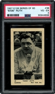 1927 E126 Babe Ruth Series of 60 PSA 4 