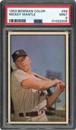 1953 Bowman Color Mickey Mantle PSA 9