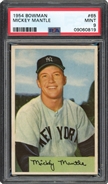 1954 Bowman Mickey Mantle PSA 9