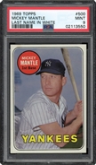 1969 Topps Mickey Mantle White Letter PSA 9