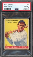 1933 Goudey #53 Babe Ruth PSA 8