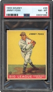 1933 Goudey #29 Jimmy Foxx PSA 8