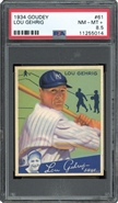 1934 Goudey #61 Lou Gehrig PSA 8.5