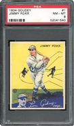 1934 Goudey #1 Jimmy Foxx PSA 8