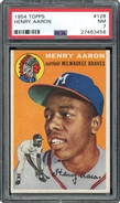 1954 Topps #128 Hank Aaron PSA 7 