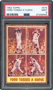 1962 Topps #315 Ford Tosses a Curve PSA 9