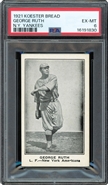 1921 Koester Bread D383 Babe Ruth N.Y. Yankees PSA 6 EX-MT