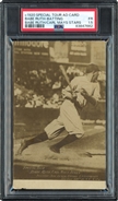 c.1920 Babe Ruth Batting Barnstorming Tour Ad Card PSA 1.5 FR