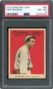 1915 Cracker Jack #65 Tris Speaker PSA 8 NM-MT