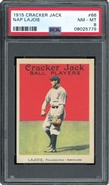 1915 Cracker Jack #66 Nap Lajoie PSA 8 NM-MT