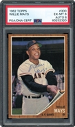 1962 Topps #300 Signed Willie Mays PSA 6 EX-MT Auto 8 NM-MT