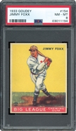 1933 Goudey #154 Jimmy Foxx PSA 8 NM-MT