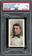 1910-11 M116 Sporting Life Hans Wagner Pastel Background PSA 7 NM 