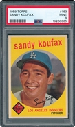 1959 Topps #163 Sandy Koufax PSA 9 MINT